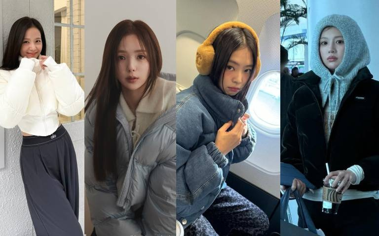 超顯腰線的短版羽絨外套正流行!JISOO、Jennie、高允貞、蔡秀彬都在穿!