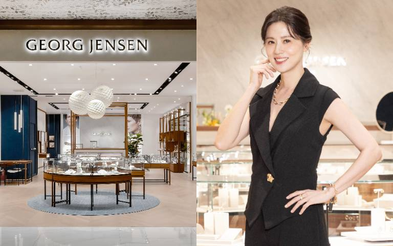 林予晞把「北歐高級感」戴上身！GEORG JENSEN大巨蛋新店登場，獨家藍玉髓項鍊美到必收藏